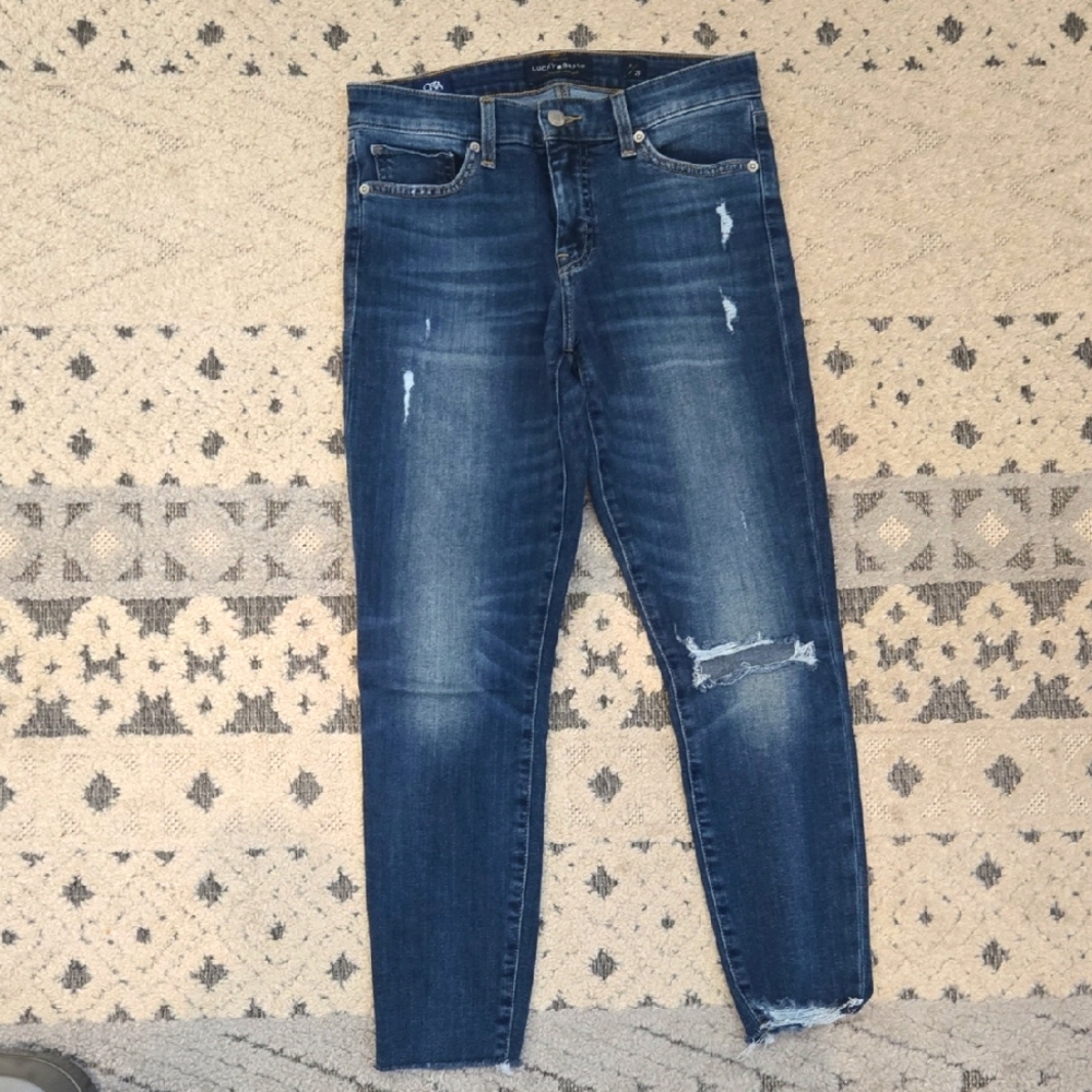 Lucky Brand Distressed Cropped Jean